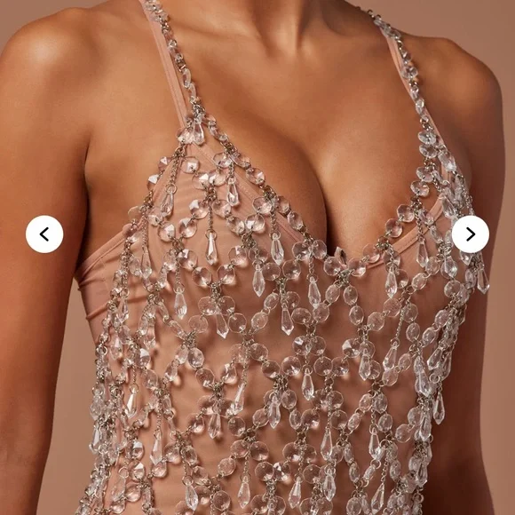 Fashion Nova Chantilly Embellished Mini Dress - Picture 3 of 6